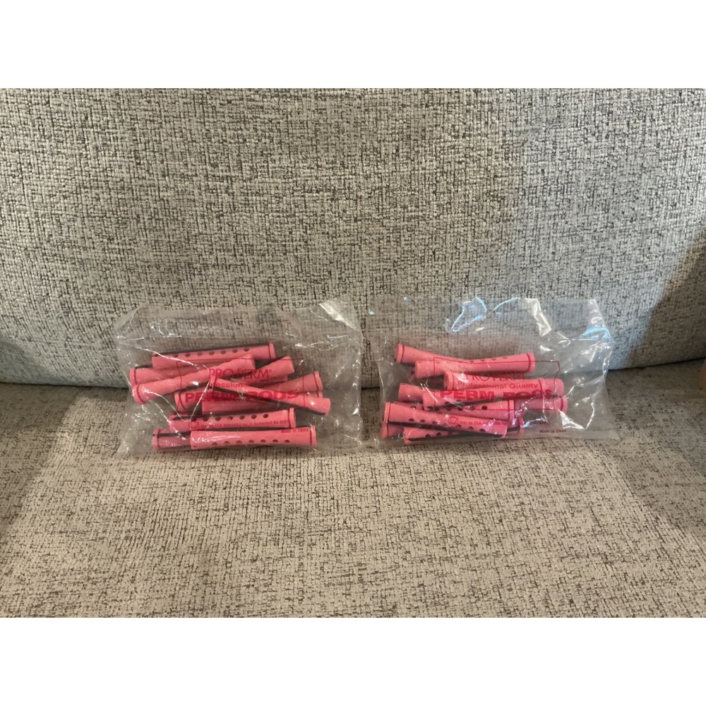 ProPerm Professional Quality Perm Rods‎ Pink Hair Rollers 2 Packs NEW
